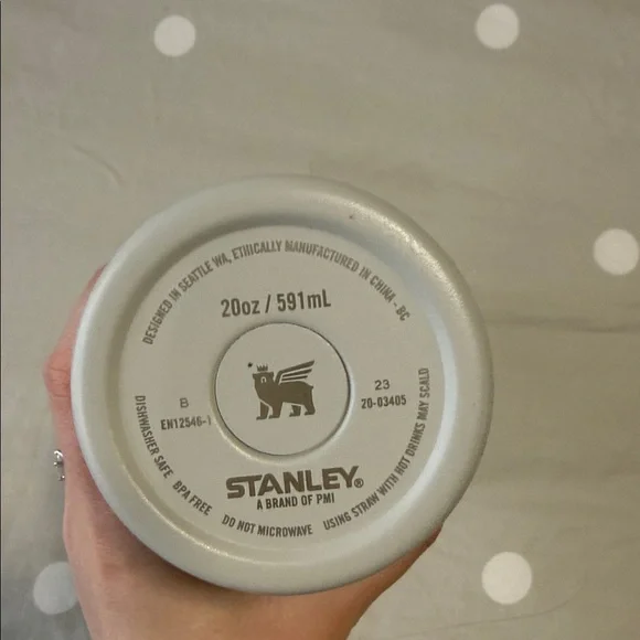 Stanley Fog Insulated Stainless Tumbler with Light Blue Logo and Straw - Picture 2 of 3